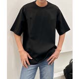 ブラック | aimoha men ミニマルデザインクルーネックTシャツ | aimoha men