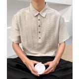 aimoha men ナチュラルカラーリネン風ポロシャツ | aimoha men | 詳細画像1 