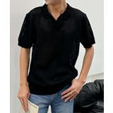 ブラック | aimoha men シアーライトポロトップス | aimoha men