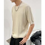 ベージュ | aimoha men カジュアルクルーネックニット | aimoha men