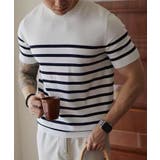 ホワイト | aimoha men ベーシックボーダークルーネックT | aimoha men