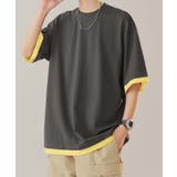 【aimoha neo】Monochrome Trim T-Shirt | aimoha men | 詳細画像1 