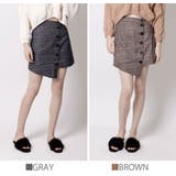 グレンチェッククロススカート チェック スカート | aimoha  | 詳細画像8 