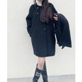 フードマフラー付きダブルブレストウールコート【AW】 | DECADECLASSIC | 詳細画像3