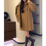 フードマフラー付きダブルブレストウールコート【AW】 | DECADECLASSIC | 詳細画像1