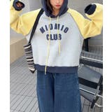 イエロー | カラーブロックパーカー | aimoha