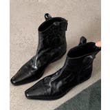 【shoes365】スクエアトゥPUレザーブーツ | aimoha | 詳細画像18