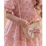 【aimoha-KIDS-】小花柄シャーリングワンピース(バッグ付き) | aimoha kids | 詳細画像9
