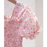 【aimoha-KIDS-】小花柄シャーリングワンピース(バッグ付き) | aimoha kids | 詳細画像13