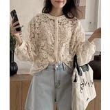 フラワーレース シアーカーディガン＆キャミソールセット | aimoha  | 詳細画像6 