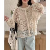 フラワーレース シアーカーディガン＆キャミソールセット | aimoha  | 詳細画像5 