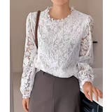 フラワーレース シアーフリルブラウス | aimoha  | 詳細画像5 