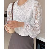 フラワーレース シアーフリルブラウス | aimoha  | 詳細画像4 