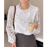 フラワーレース シアーフリルブラウス | aimoha  | 詳細画像6 