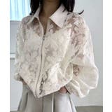 ライトベージュ | ボタニカルレースシアーブルゾン | aimoha