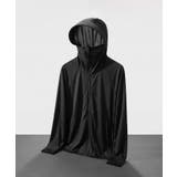 ブラック | UVカット フェイスカバー付き フード付きラッシュガード | aimoha 