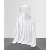 ホワイト | UVカット フェイスカバー付き フード付きラッシュガード | aimoha 
