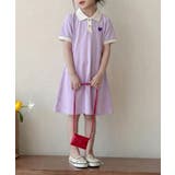 【aimoha-KIDS-】配色カラー半袖ワンピース | aimoha kids | 詳細画像10 