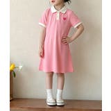 【aimoha-KIDS-】配色カラー半袖ワンピース | aimoha kids | 詳細画像2 