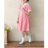 【aimoha-KIDS-】配色カラー半袖ワンピース | aimoha kids | 詳細画像4 