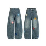 コクーン フラワーモチーフ デニムパンツ | HOOK | 詳細画像4 