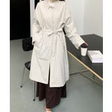 【BANICO】袖ストライプ ロングシャツコート | aimoha  | 詳細画像2 