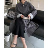 【BANICO】袖ストライプ ロングシャツコート | aimoha  | 詳細画像12 