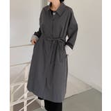 ダークグレー | 【BANICO】袖ストライプ ロングシャツコート | aimoha 