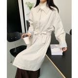 【BANICO】袖ストライプ ロングシャツコート | aimoha  | 詳細画像3 