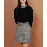 ブラック | BANICO 千鳥柄ミニスカート | aimoha