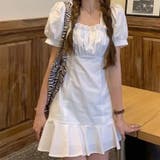 Jasmine Grandiflorum【Jasmine】フリルスクエアネック半… | aimoha  | 詳細画像1 