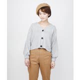 GRAY | ワッフルショート丈カーディガン カーディガン レディース | aimoha