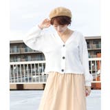 WHITE | ワッフルショート丈カーディガン カーディガン レディース | aimoha