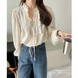 韓国風ピンタックブラウス ブラウス 長袖 | aimoha | 詳細画像8