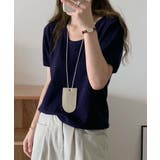 【BANICO】UネックリブTシャツ | aimoha  | 詳細画像22 