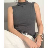 ダークグレー | ハイネックフィットノースリーブ | aimoha 