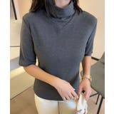 ハイネックフィット半袖トップス | aimoha | 詳細画像6