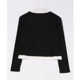 ボタン付きVネックレイヤードリブトップス | aimoha | 詳細画像9