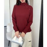 aimoha   select  ショルダーボタンリブメロウハイネックトップス | aimoha  | 詳細画像2 