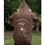 ブラウン | COTTON HOODED SWEATSHIRT | aimoha 