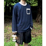 ネイビー | 【smore】Double pocket L/S shirts | aimoha men