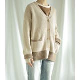 【smore】Bicolor knit cardigan | aimoha  | 詳細画像10 