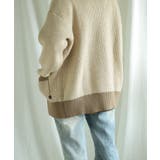【smore】Bicolor knit cardigan | aimoha  | 詳細画像15 