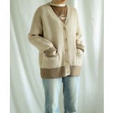 【smore】Bicolor knit cardigan | aimoha  | 詳細画像17 