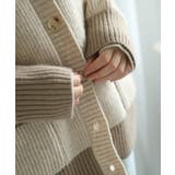 【smore】Bicolor knit cardigan | aimoha  | 詳細画像24 