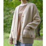 ベージュ | 【smore】Bicolor knit cardigan | aimoha 