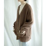 【smore】Bicolor knit cardigan | aimoha  | 詳細画像4 
