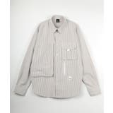 【smore】Stripe pocket l/s shirt | aimoha men | 詳細画像1