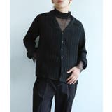 ブラック | aimoha mens モード系エンボス加工シャツ | aimoha men