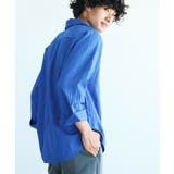ブルー | aimoha mens モード系エンボス加工シャツ | aimoha men